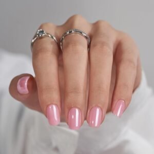 32-Piece Short Square Pink Press-On Nail Kit