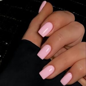 30-Piece Short Square Baby Pink Press-On Nails