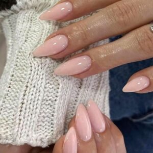 Medium Almond Cream Pink Press-On Nails